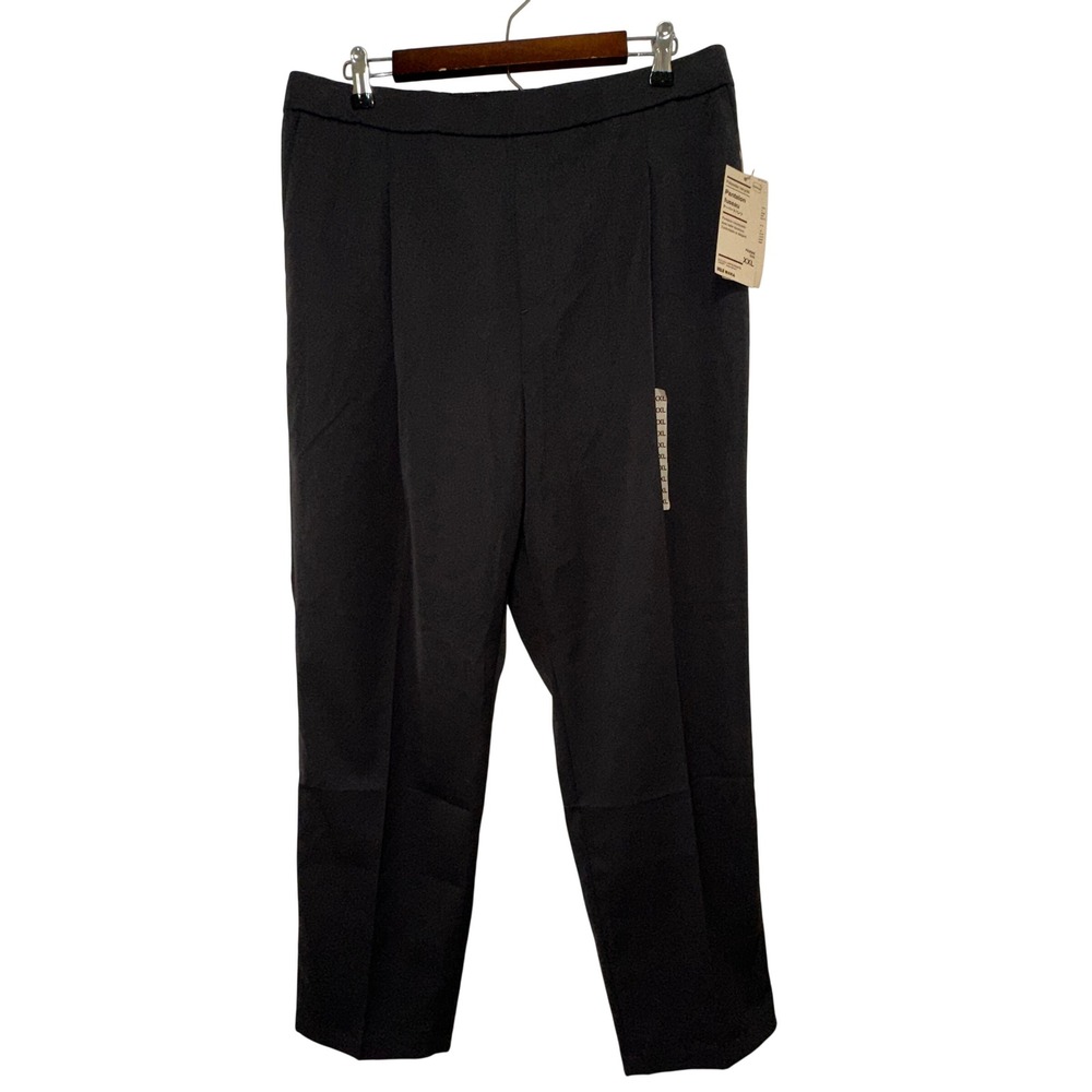 Muji Tapered Pants Women XXL Grey NEW Wrinkle-Resistant Elastic Waist Minimalist